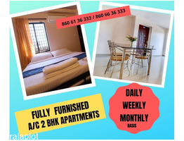 FULLY FURNISHED 2 BHK AC APARTMENTS AVAILABLE AT PANAMPILLY NAGAR