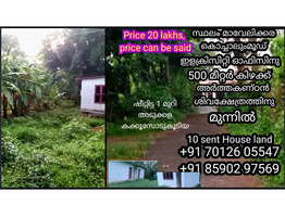 For sale 10 cent land and small home