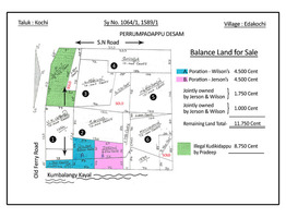 11.75  CENT LAND FOR SALE SALE  Perumpadap  Kayal Frontage