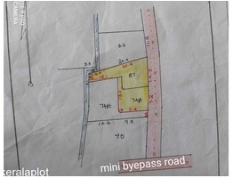 6.8 cents land with old House for sale at Tripunithura Mini bypass,Ernakulam